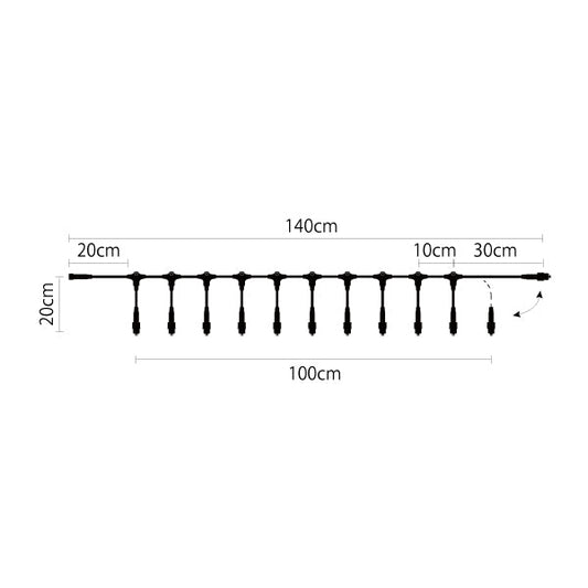 新クイックフィックス 11分岐 黒コード Divider 11 BW