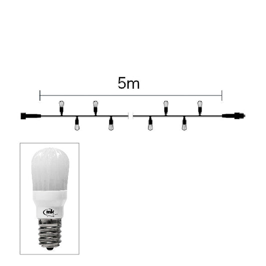 バルブストリングスライト10 白ケーブル 電球色